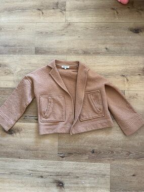 Made-well Women’s Cropped Wool-Blend Jacket in Camel
